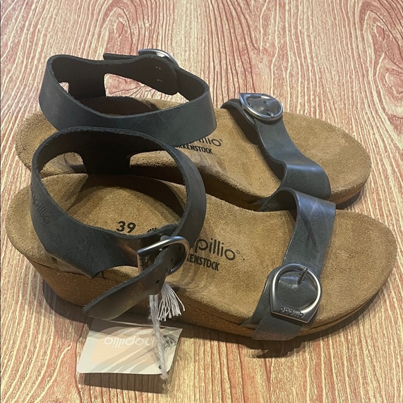 New Papillio Birkenstock Women's Soley Metallic Gray Sandal - Picture 4 of 9